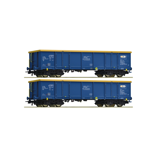 Zestaw 2 wagonów węglarek (typ Eaos) Roco 76086 HO